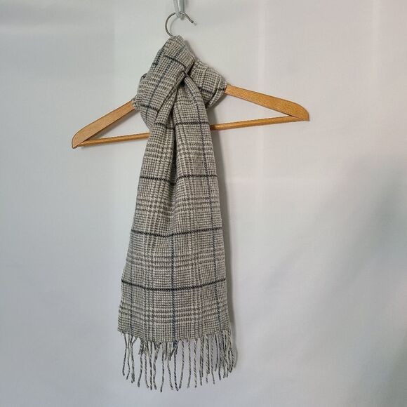 Enzo Mantavani 100% Cashmere‎ Houndstooth Scarf - Picture 1 of 2